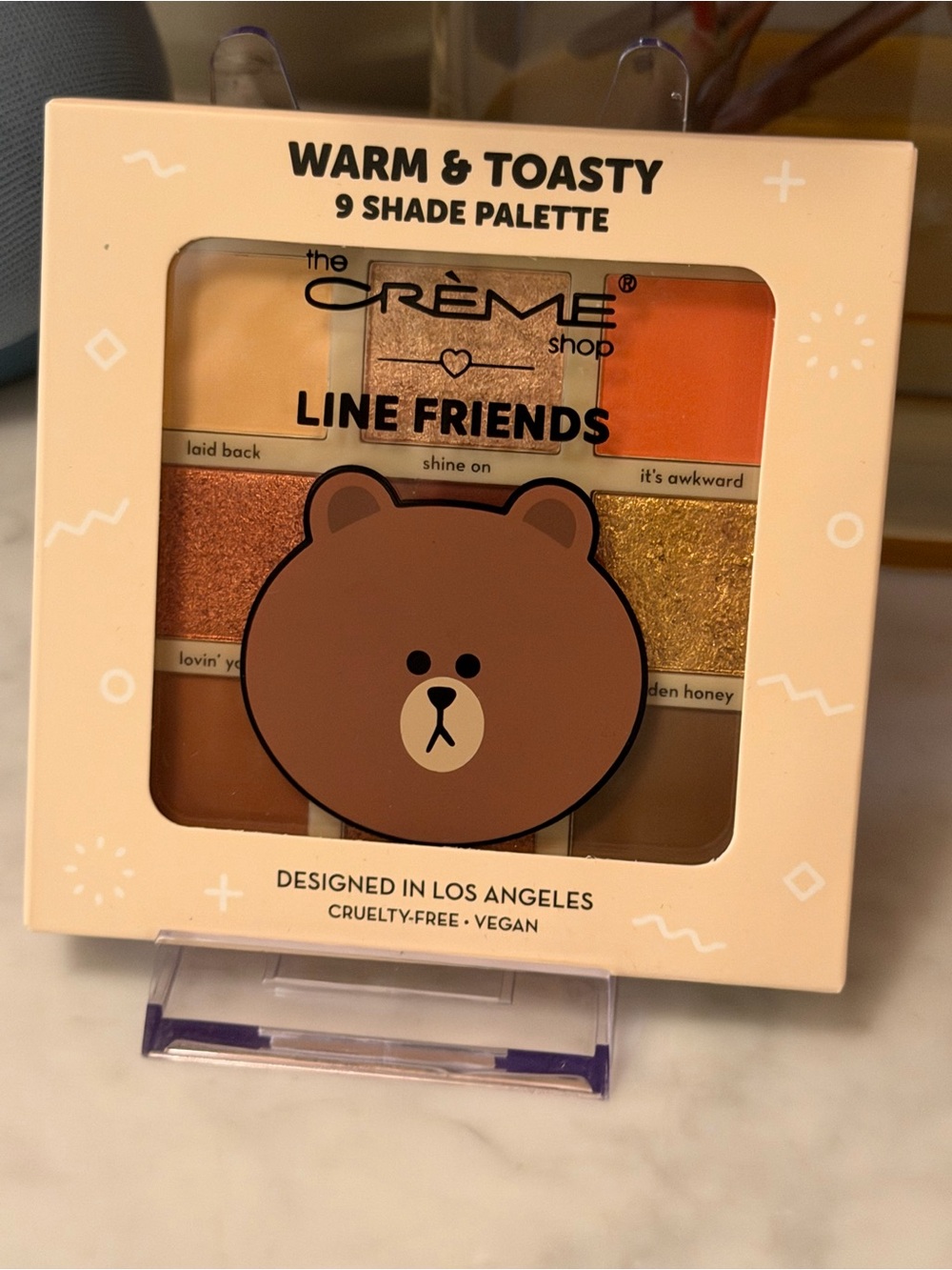 Crème shop nib Warm & Toasty Line Friends 9-Shade Palette - Brown/Gold/Orange